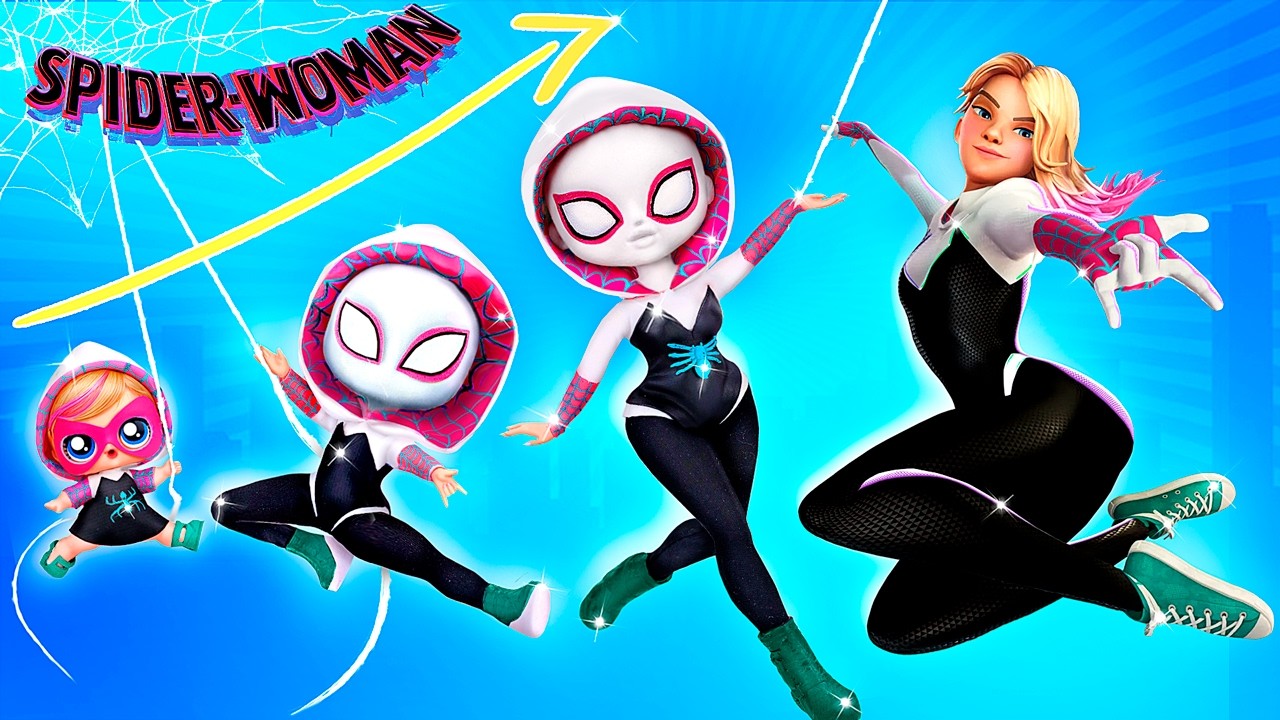 Гвен Стейси и Человек паук взрослеет! Поделки для ЛОЛ ОМГ