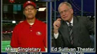 Celebrity Mike Singletary in a intervju with David Letterman  - Flaco from Baltimore Profile