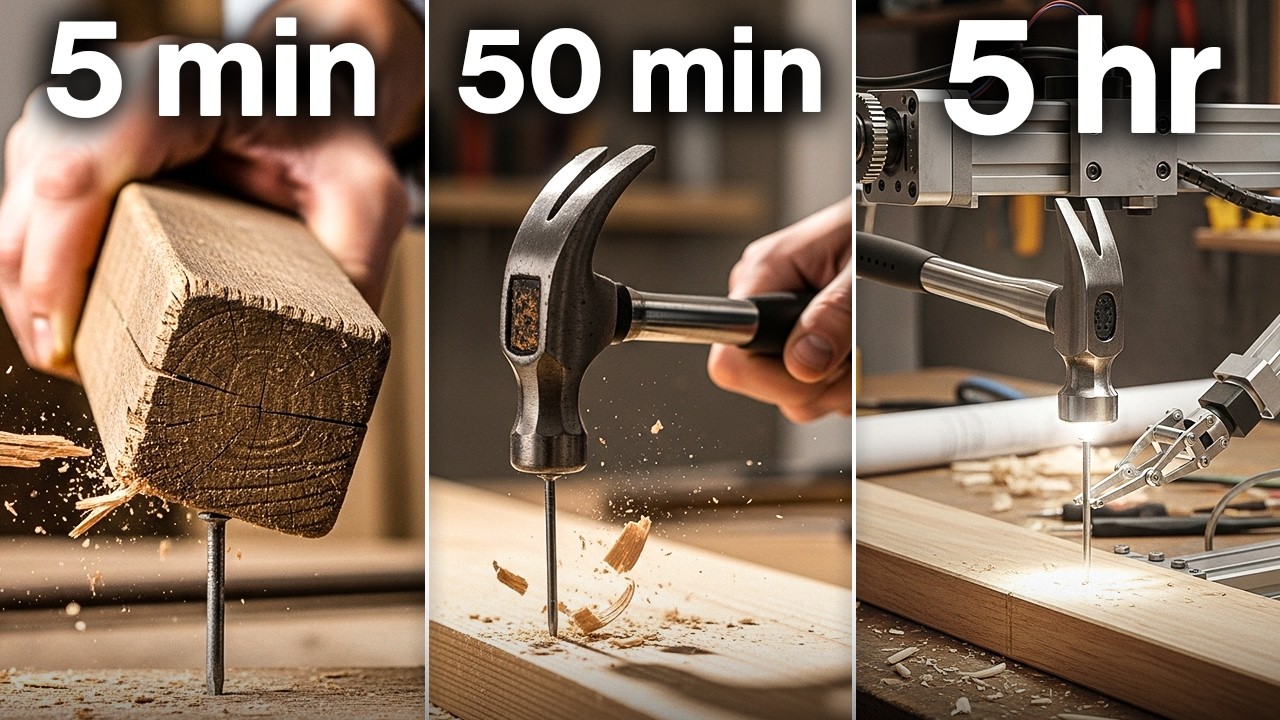 5 Min vs 50 Min vs 5 Horas de organização