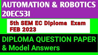 Automation & Robotics Question paper#Diploma Exam Question paper Feb 2023#Question Paper screenshot 4