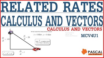 Related Rates Calculus and Vectors Derivatives Grade 12 Math MCV4U1 Pascal Academy Jalil Hajimir
