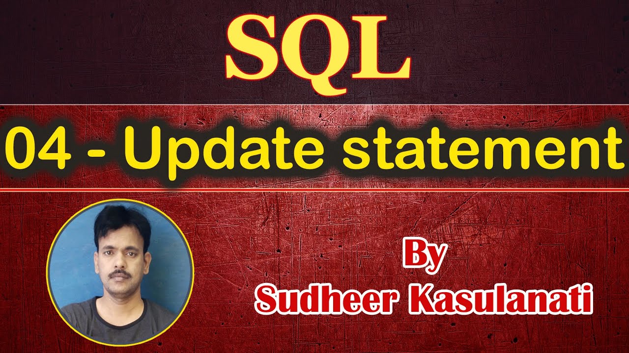 SQL 04 - update statement - YouTube