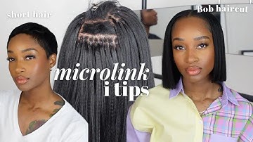 Microlink Hair Extensions on Short Hair 😱 Bob Haircut | Ywigs