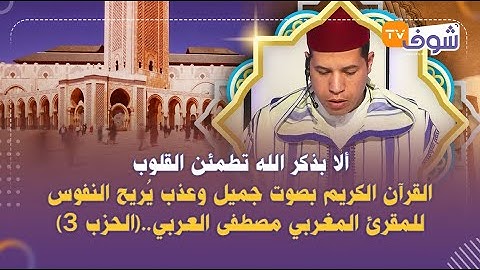 ألا بذكر الله تطمئن القلوب..القرآن الكريم بصوت جميل وعذب يُريح النفوس للمقرئ مصطفى العربي..(الحزب 3)