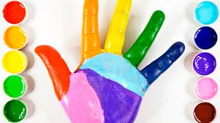 Learn Colors By Painting Your Hand Finger Names Videos For Kids