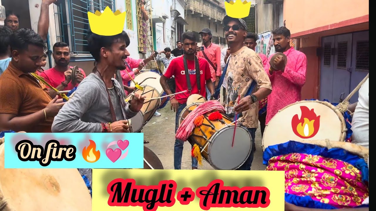 🥸😎CASIO Faltu Amit ♥️ Fire 🔥DONKA+TASHA 🔥 SARASWATI DHOL TASHA নন্দ উৎসব কাটোয়া #donka #dhol #tasha