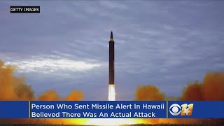 Hawaii Worker Sent False Missile Alert Thinking It Was Real