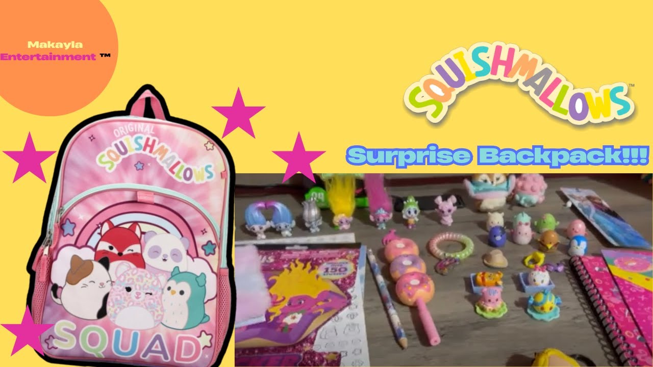 Makayla Entertainment: SURPRISE BACKPACK Squishmallow, Trolls, Disney, Barbie School Supplies & Toys