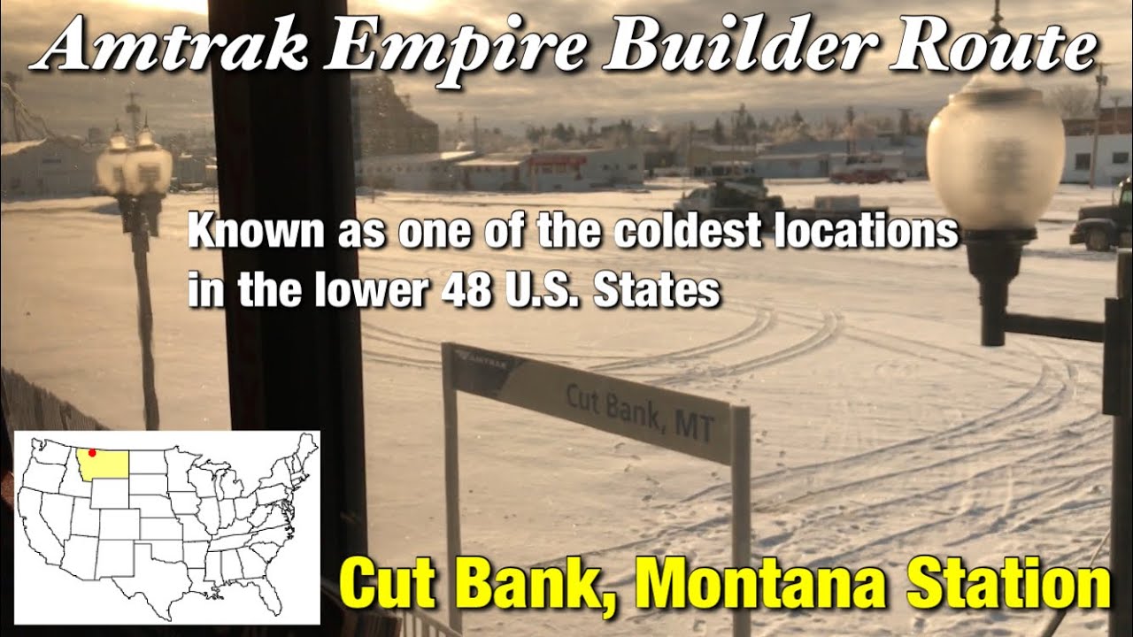 [ USA Station ] Amtrak Empire Builder 8/28 at Cut Bank Montana