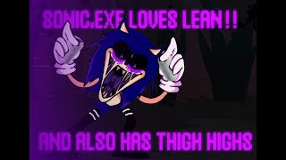 Sonic.exe but with thigh highs and lean 