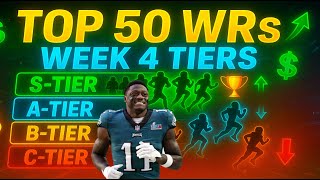 Top 50 WR Rankings Tiers Week 4