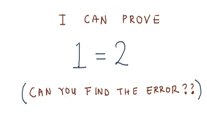 A fun Proof of 1=2. (Find the error)