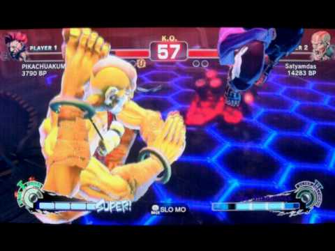 SSFIV RANKED BATTLE MATCH JR RODRIGUEZ ( AKUMA ) VS Satyamdas ( DHALSIM ) ON XBOX 360
