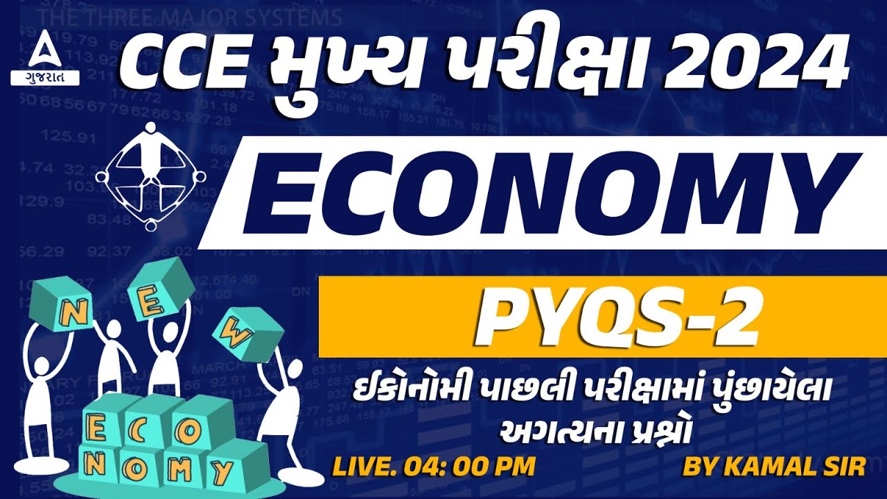 CCE મુખ્ય પરીક્ષા 2024 Economy PYQ'S ઈકોનોમી પાછલી પરીક્ષામાં