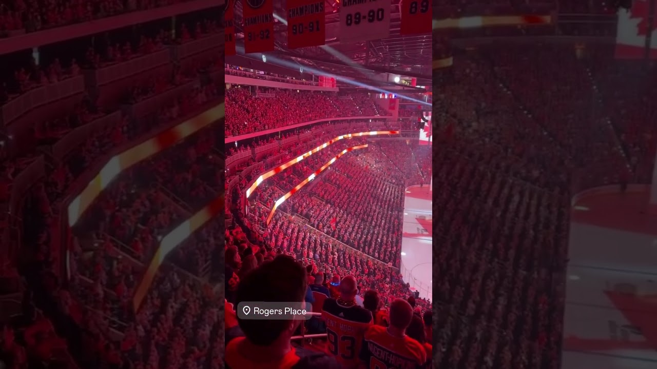O Canada! National Anthem at Oilers Game - Rogers Place Edmonton 