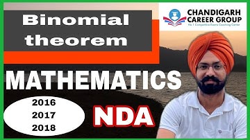 Binomial theorem 2016 2017 2018 NDA mathematics PYQ by Sandeep Brar