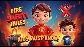 Fire Safety Rules For Kids | Stop Drop &amp; Roll Song | Preschool Learning Video