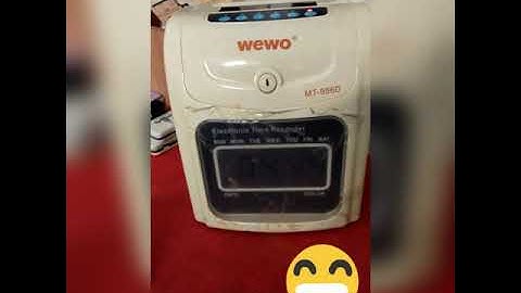 Setting Time n Date at Punch Card Machine . Wewo MT-956D