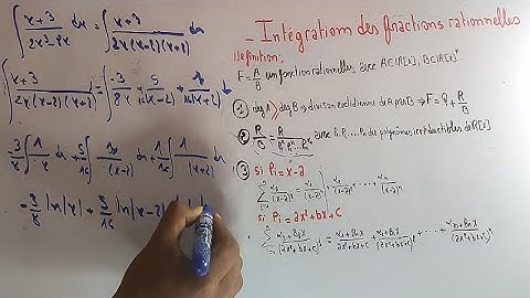 analyse 2 / Intégrales - partie 6 : exercice intégrale de fonction rationnelle