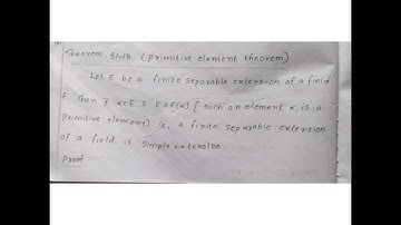 primitive element theorem