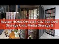 Review HOMCOM 1116 CD/ 528 DVD Storage Unit, Media Storage Shelf, Wooden Display Unit with Adjustabl
