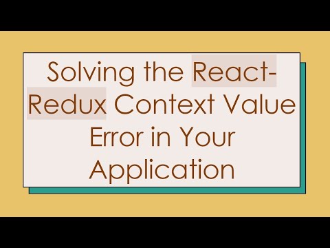 Solving the React-Redux