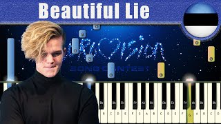 Jaagup Tuisk - Beautiful Lie (Eesti Laul 2020) | Piano tutorial