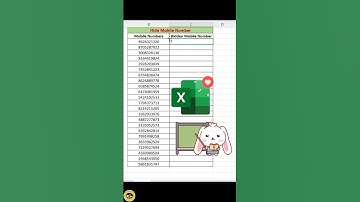 Hiding mobile numbers in excel #excel #shorts #shortsfeed #trending #1million #viralvideo #ytshorts