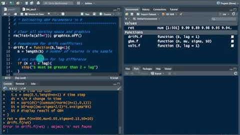 How to estimate geometric Brownian motion (GBM) Parameters in R || Drift and Volatility Estimates