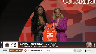 🚨 Aneesah Morrow selected #7 at 2025 WNBA Draft by Connecticut Sun | LSU Tigers women's basketball