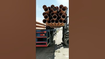 flatbed loaded pvc pipe with forklift #flatbed #pvc #pipe#forklift #short #youtubeshorts #video