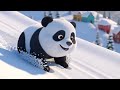 El Viaje de Panda en el Tobogán de Nieve 🛷 Canciones Infantiles y Rimas para Niños y Bebés Aprender