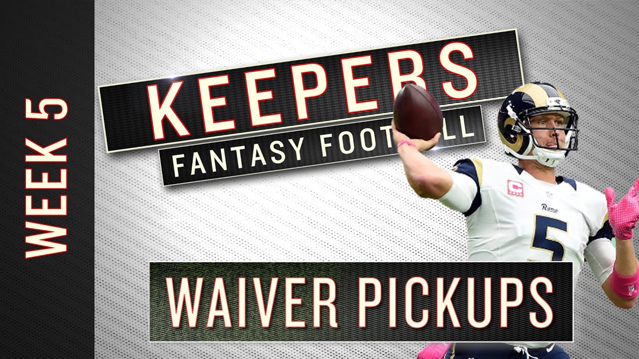 NFL Week 5 fantasy football waiver wire targets YouTube