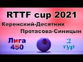 Керенский-Десятник ⚡ Протасова-Синицын 🏓 RTTF cup 2021 - Лига 450 🎤 Зоненко В