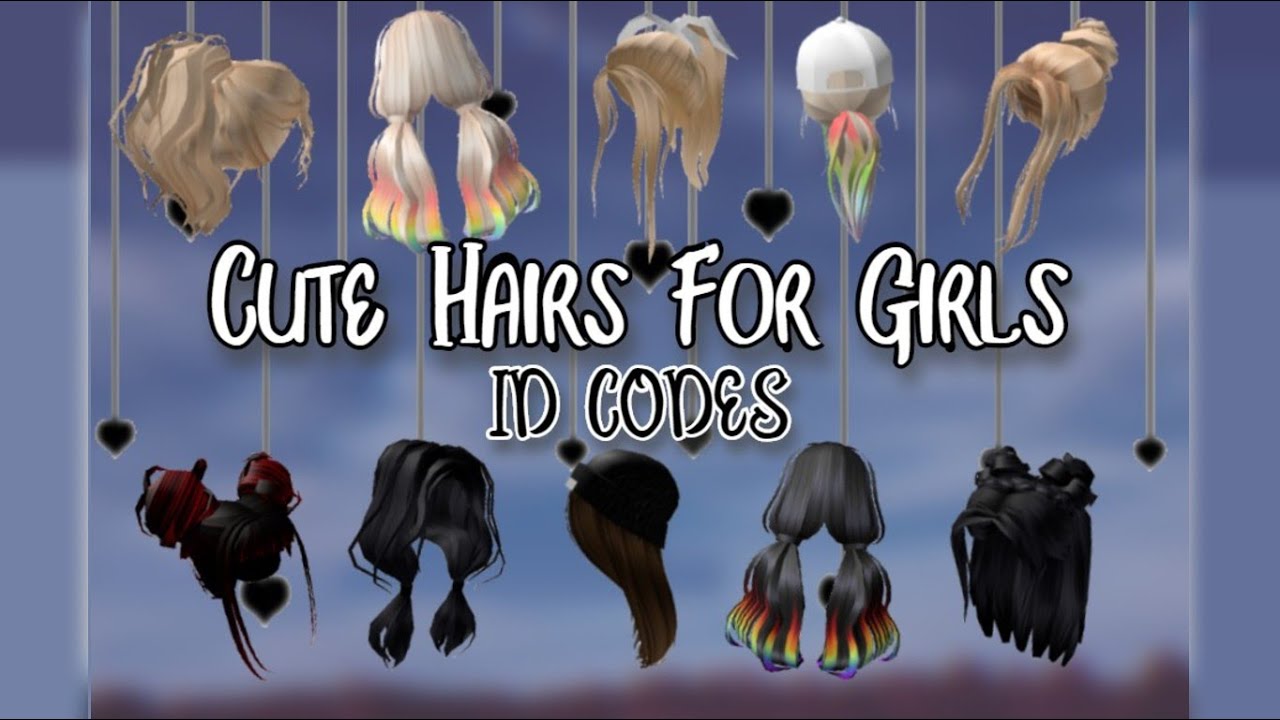 Roblox 50 Id Codes Cute Hairs For Girls Youtube - cute hair on roblox