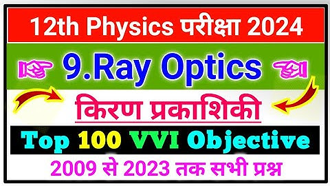 Ray optics (किरण प्रकाशिकी) Physics chapter 9 vvi objective question| | ray optics physics 12th