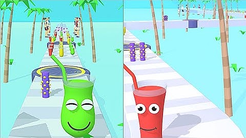 Juice run gameplay all levels iOS, Android mobile walkthrough 3d gameplay
