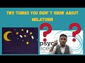 2 BENEFITS You Probably Didn't Know About MELATONIN | More than just sleep | A Psychiatrist EXPLAINS