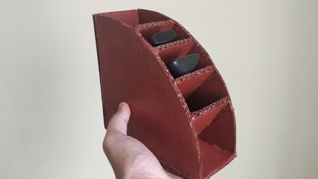 How To Make A Remote Stand From Cardboard Homemade Remote Holder 