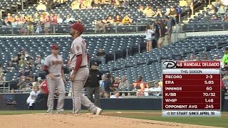 ARI@SD: Delgado throws five shutout frames vs. Padres