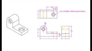 AutoCAD Isometric Projection Tutorial 2: Pivot Bracket (Eng/Myanmar Subtitles)