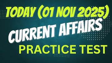 1 November 2025 Current Affairs Practice Test | Daily MCQ Series for APTET & APDSC Exams