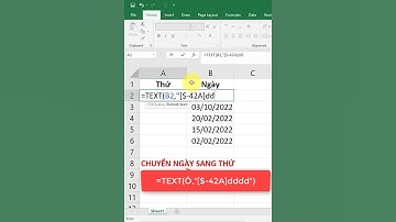Cách chuyển NGÀY sang THỨ cực nhanh trong Excel #Shorts