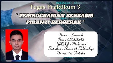TUGAS 3 PRAKTIKUM PEMROGRAMAN BERBASIS PERANGKAT/PIRANTI BERGERAK