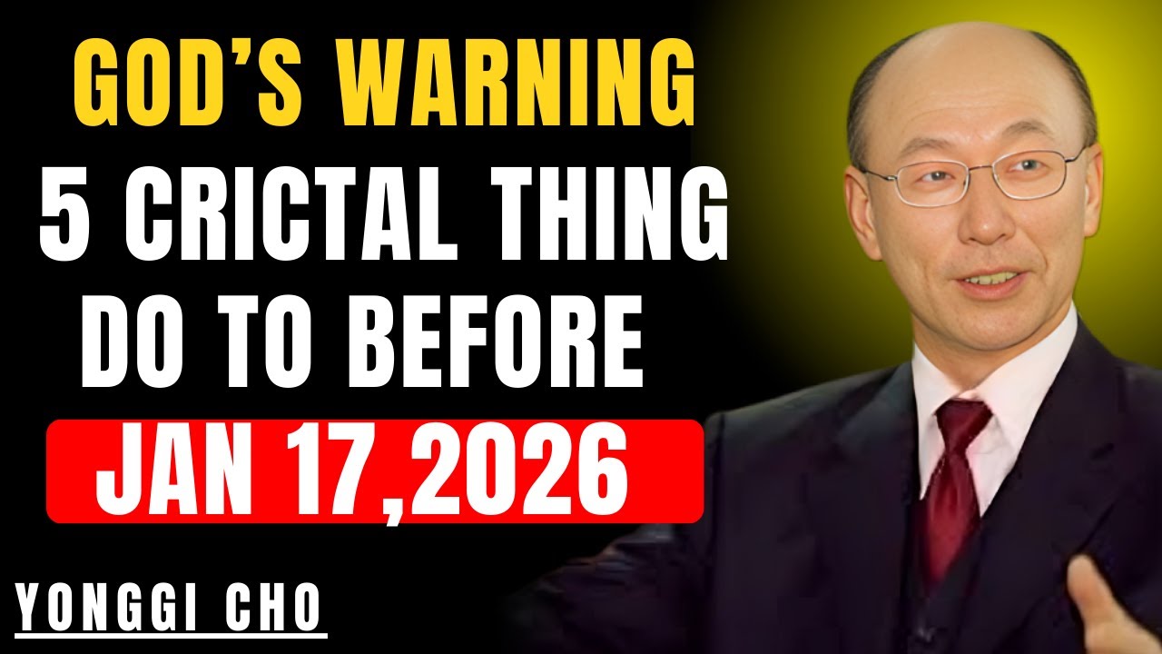 Don’t Ignore This! 5 Things God Wants Done Before Jan 17th, 2026 | Dr. David Yonggi Cho