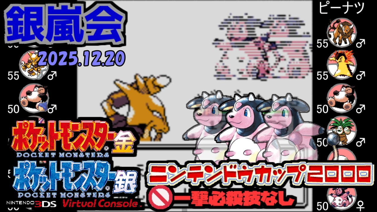 【ポケモン金銀VC／銀嵐会】 PKマスタ vs ピーナツ