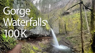 Running with Columbia River Gorge Waterfalls