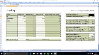 TUTORIAL: Off Grid Solar Power Station System Design Calculations With Spreadsheet