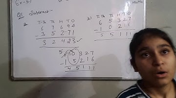 Class - 4 | Subtraction | Chapter -5 | Exercise - 5.1 | Mathematics