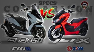 FKM SLICK 150 vs SYM JET X 150 SPECS COMPARISON